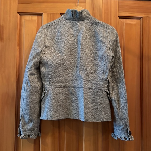 J. Crew Gray Ruffle Blazer - Picture 4 of 8